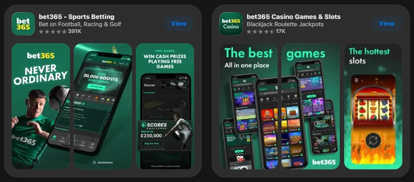 Bet365 IOS Apps Screenshot